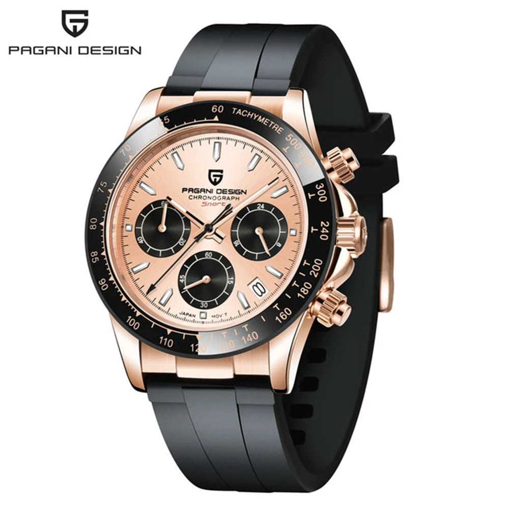 2026 New PD-1644 PAGANI DESIGN Top Brand Men's Sports Quartz Watches Sapphire Stainless Steel 100M Waterproof Luminous Chronograph Luxury Reloj Hombre