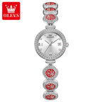 OLEVS 5630 Women Watch Luxury Brand Diamond Watch Date Waterproof Clock Quartz Watch Exclusive Blessing Bracelet Women Watch mbzr