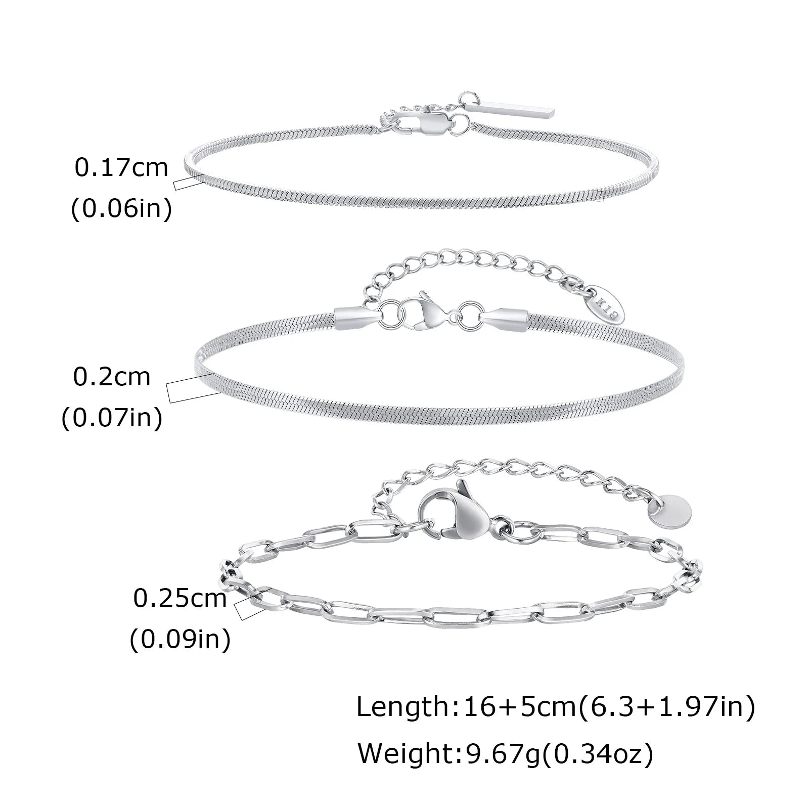 1/2/3pcs Chain Bracelet for Men Women,Stainless Steel Twisted Rope Cuban Chain Wristband,Hip Hop Minimalist Jewelry Gift