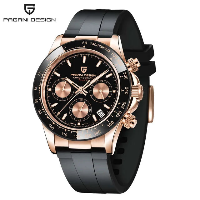 2026 New PD-1644 PAGANI DESIGN Top Brand Men's Sports Quartz Watches Sapphire Stainless Steel 100M Waterproof Luminous Chronograph Luxury Reloj Hombre