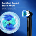 Electric Smart Rotating Timing Toothbrush, Rechargeable Rotary Toothbrush with 4 Heads, 5 Modes Setting Teeth Whitening Oral Car mbzr