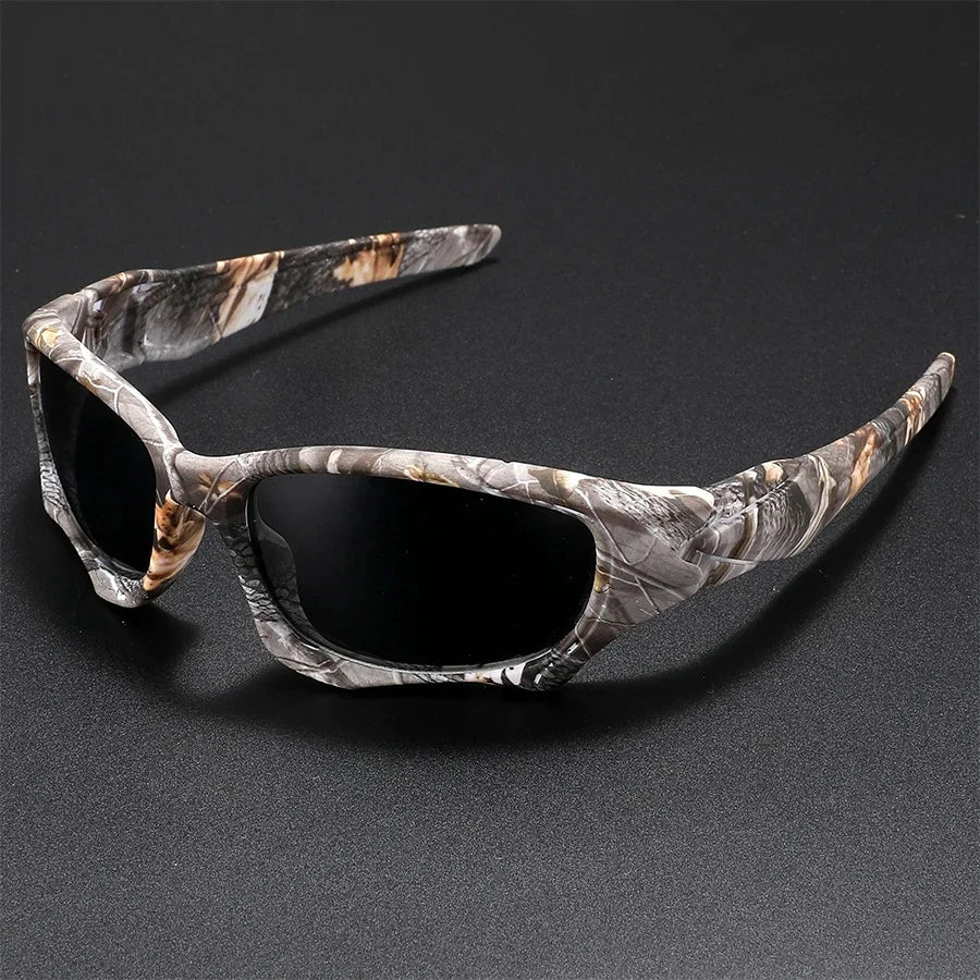Outdoor Sports Polarized Sunglasses Men Curve Cutting Frame Stress-Resistant Lens Shield Sun Glasses Wome