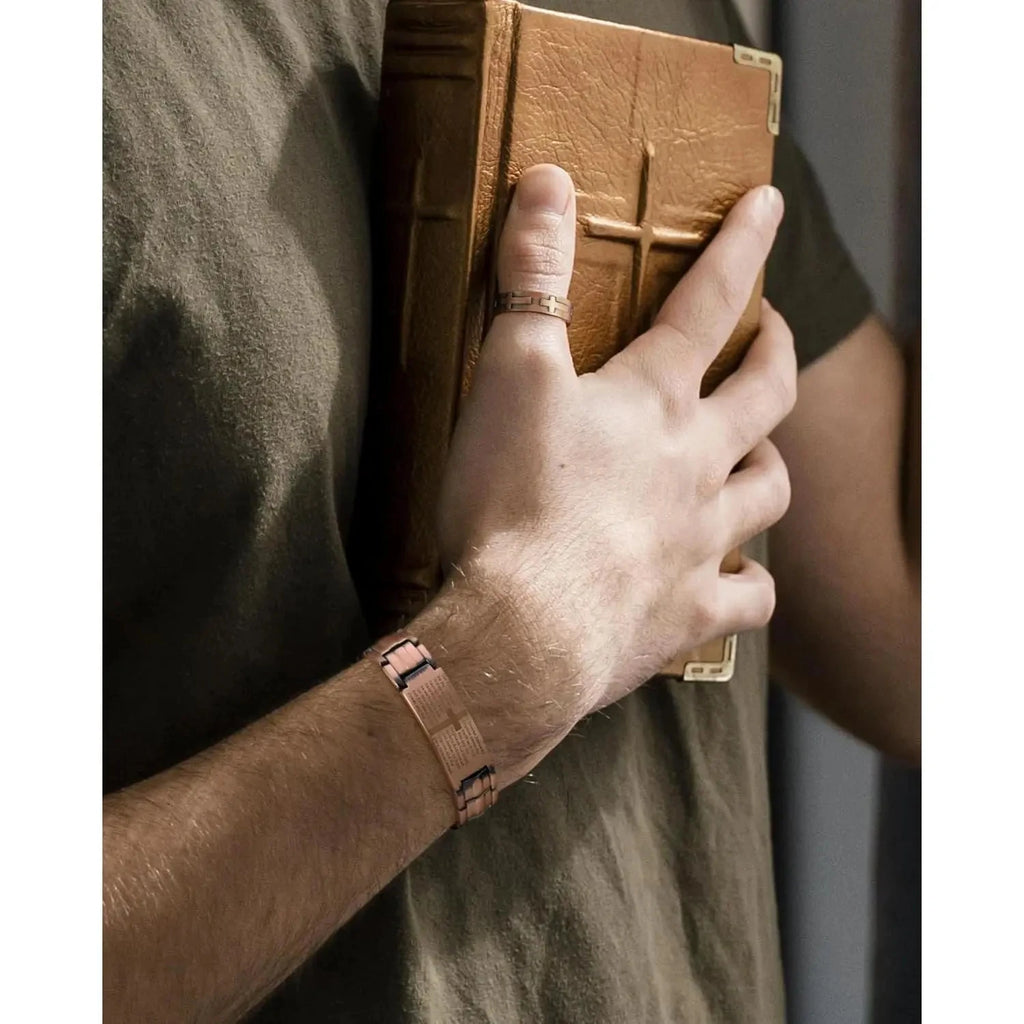 Men's Copper Magnetic Watch Chain, Super Strong Cross Watch Chain, Men's Copper Watch Chain Magnetic Watch Chain 99.99% Pure Copper Watch Chain , Suitable for Fathers, Partners, Christmas, Spring Festival/friends, Birthdays,