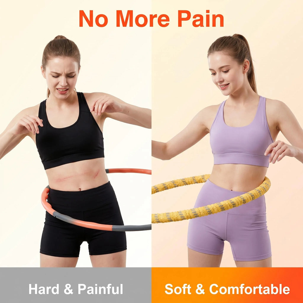 Fitness Circle- Adult Pilates Circle with Soft Spring Foldable Fitness Circle, Silent Pilates Circle Waist-Friendly Design, Full Wrap Fitness Circle Non-Pinching Fitness Circle Portable Sports Equipment, Christmas Gift for Gi mbzr