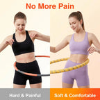 Fitness Circle- Adult Pilates Circle with Soft Spring Foldable Fitness Circle, Silent Pilates Circle Waist-Friendly Design, Full Wrap Fitness Circle Non-Pinching Fitness Circle Portable Sports Equipment, Christmas Gift for Gi mbzr