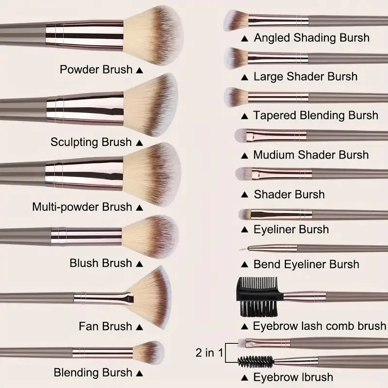 3-20Pcs Premium Makeup Brushes Set Soft Fluffy Beauty Cosmetic Foundation Makeup Brush Eyeshadow Blush Kabuki Make Up Tools mbzr
