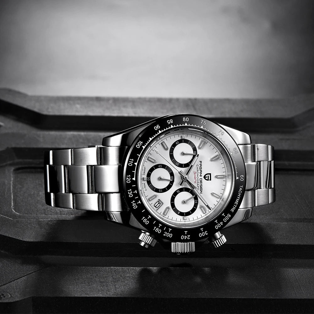 2026 New PD-1644 PAGANI DESIGN Top Brand Men's Sports Quartz Watches Sapphire Stainless Steel 100M Waterproof Luminous Chronograph Luxury Reloj Hombre