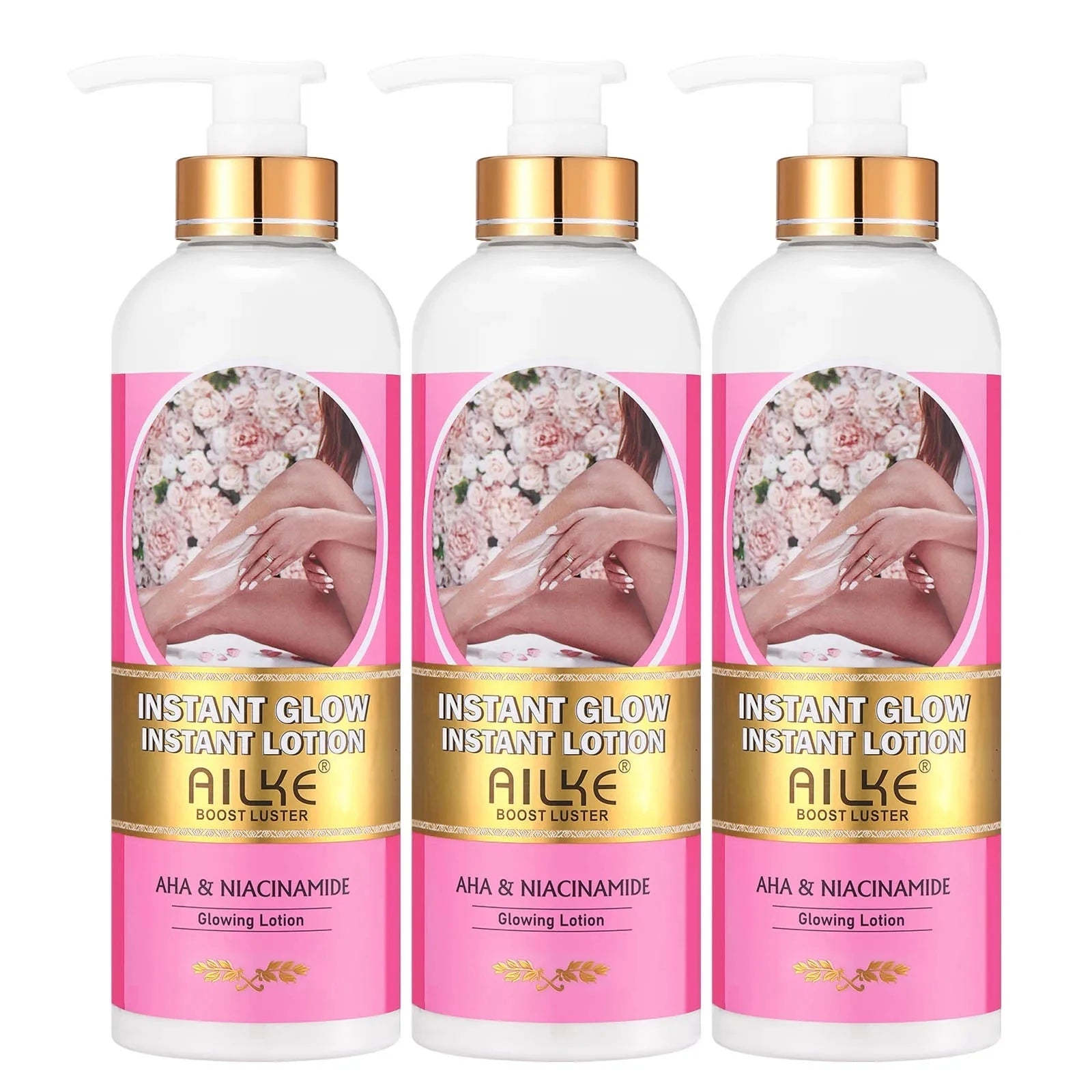 AILKE Natural Skin Brightening Set, Clean Darkness, Acne, Stains, Moisturize, Lightening, Smooth, Improve Rough and Dry Skin mbzr