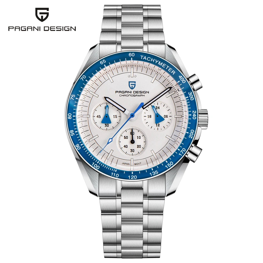 PAGANI DESIGN Moon Mens Watches 2025 Top Brand Luxury Quartz Watch For Men Chronograph Luminous Sapphire Mirror Waterproof Clock