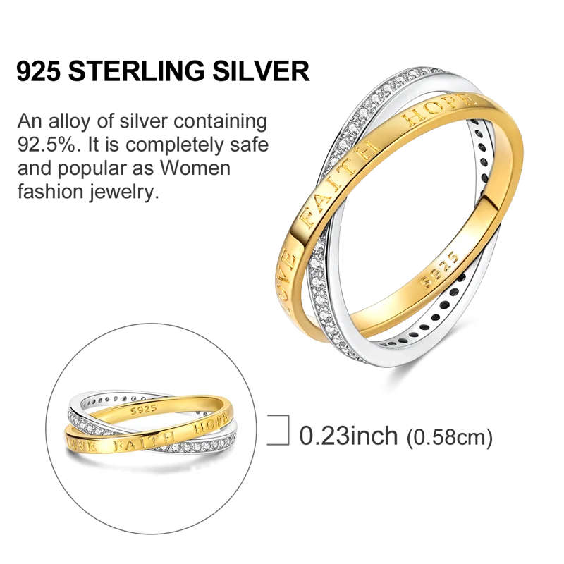 Original 925 Sterling Silver Ring Colorful Diamonds Cubic Zircon Finger Ring for Women