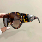 Oversized Flat Top Tortoiseshell Sunglasses With Metal Hinges Unisex Fashion Accessory mbzr