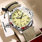 POEDAGAR Original Business Man Wristwatch Waterproof Luminous Date Week Casual Watch For Men Quartz Leather Luxury Fashion Men's Watches Reloj mbzr