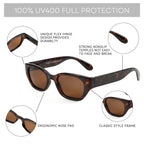 ZENOTTIC Cat Eye Narrow Retro Sunglasses for Women Polarized UV400 Sun Glasses for Small Face Trendy Shades