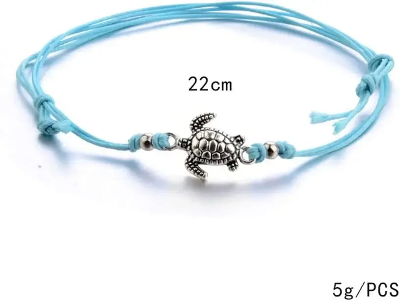 kelistom Boho Anklet Bracelet for Women Handmade Elphant Sun Turtle Shell Ankle Bracelets Summer Foot Jewelry mbzr