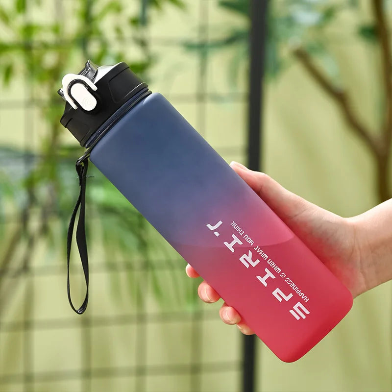 1PCS 800ML Large Capacity Sports Water Bottle Leak Proof Colorful Plastic Cup Drinking Outdoor Travel Portable Gym Fitness Jugs mbzr
