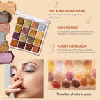 16 Colors Ultra Sparkle Glitter Eyeshadow Palette Waterproof Long-Lasting Highly Pigmented Shimmer Makeup,Party Cosmetics mbzr