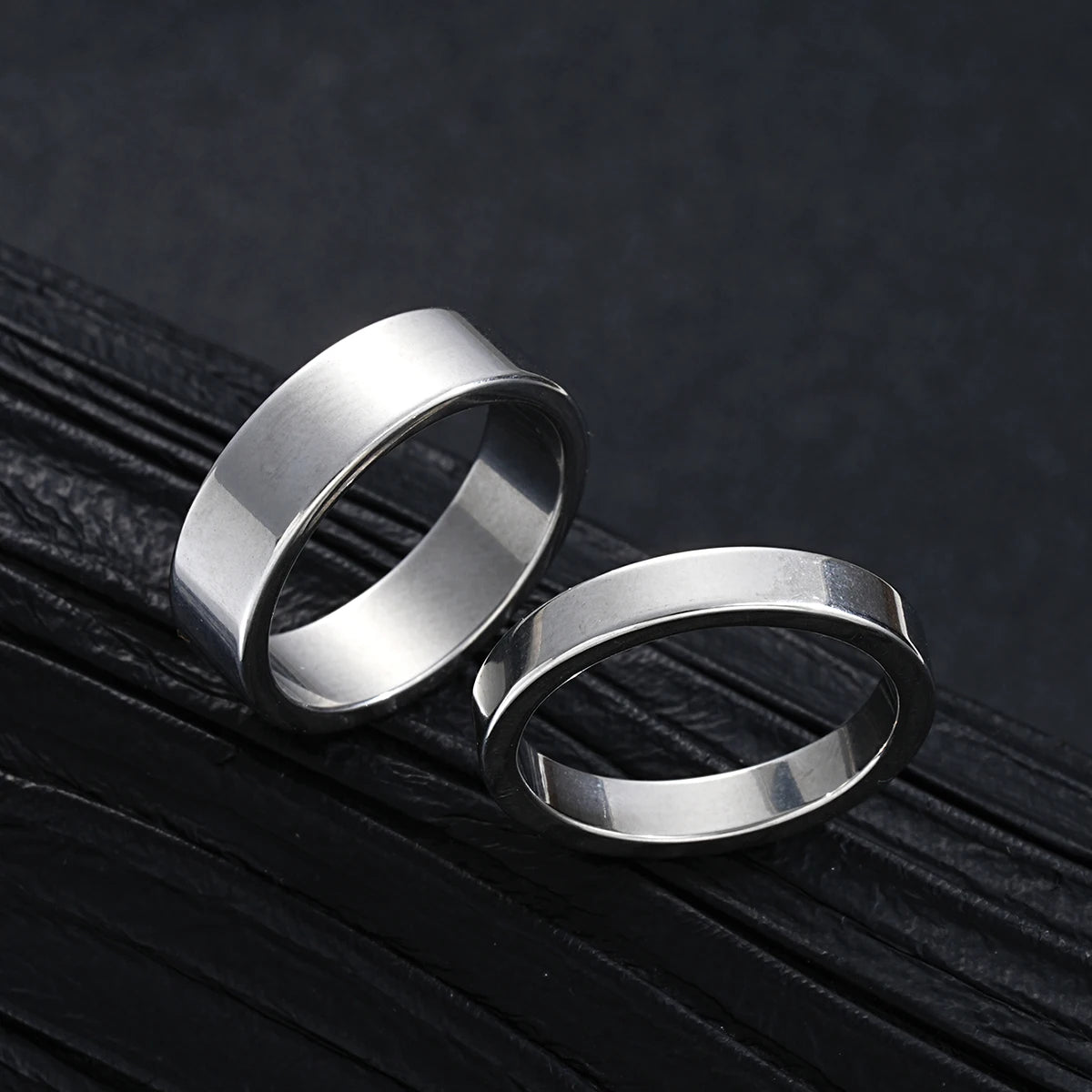 New Arrival Silver Tone Stainless Steel Jewelry Set Unisex Punk Vintage Smooth Ring Necklace Bracelet Waterproof Anti Tarnish Minimal Street Daily Wear Jewelry Gift For Men