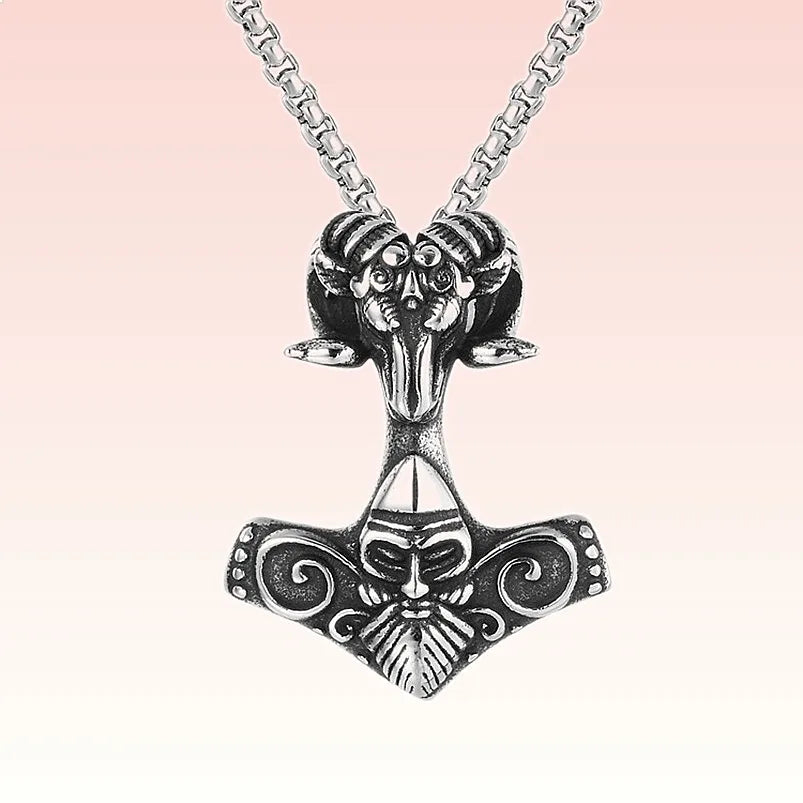 2025 New Hip Hop Retro Titanium Steel Necklace Stainless Steel Claw Totem Pendant