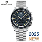 PAGANI DESIGN 2026 New Saturn Watch Luxury Quartz Watches For Men Stainless steel Luminous AR Sapphire crystal Chronograph Man