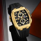 Fashion Men's Wrist Watch,Luxury Chronograph Waterproof Date Dress Watch for Men with Silicone Rubber Strap mbzr