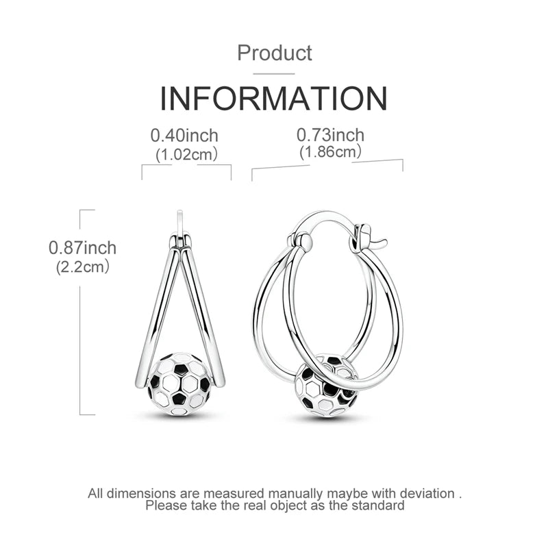 925 Silver Earrings Sparking Dolphin Sloth Cat Football Hoop Earring For Women Girls Anniversary Wedding Jewelry Gifts mbzr