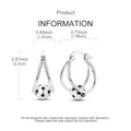 925 Silver Earrings Sparking Dolphin Sloth Cat Football Hoop Earring For Women Girls Anniversary Wedding Jewelry Gifts mbzr