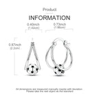 925 Silver Earrings Sparking Dolphin Sloth Cat Football Hoop Earring For Women Girls Anniversary Wedding Jewelry Gifts mbzr