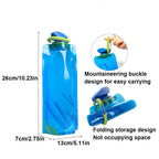 Outdoor Cycling Sports Water Bottle - Mountaineering Portable Water Cup - PE Plastic Folding Water Bag - Gift Promotion Water mbzr