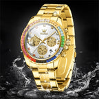 OLEVS 2939 Luxury Quartz Movement Rainbow Di Watch For Men 24-hour Display Minute Timing Single Calendar Window Luminous 30M Waterproof Watch mbzr