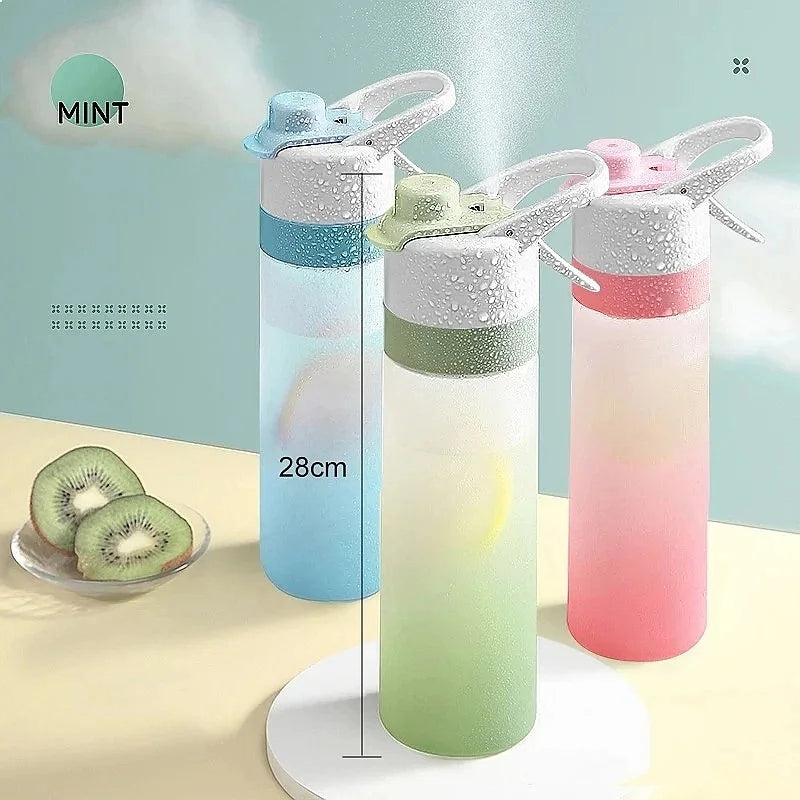 650ml Spray Water Bottle Portable Outdoor Sport Water Bottle for Girls Gym Fitness Hiking Riding mbzr