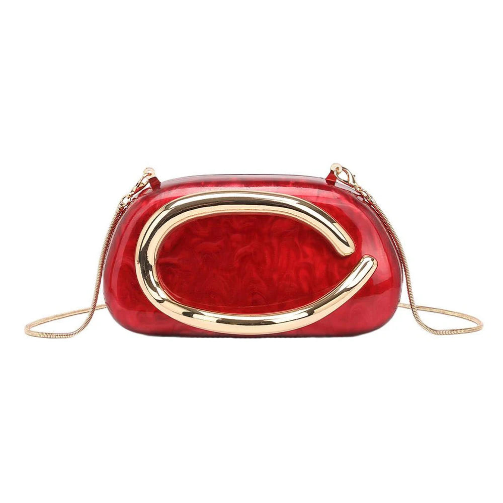 Women's Luxury PVC Box Clutch Bag for Party & Wedding