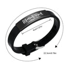 Anime Death Note Black Silicone Cuff Bangle Stainless Steel Bracelets Gift Jewelry for Women and Men Fans Collection