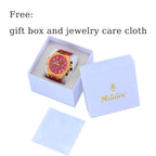 YaLaLuSi Octagon Gold Case Men Chronograph Watch Burgundy Red Grid Dial Silicone Strap Tachymeter Multi Sub Dial Date Waterproof Sports Quartz Wristwatch