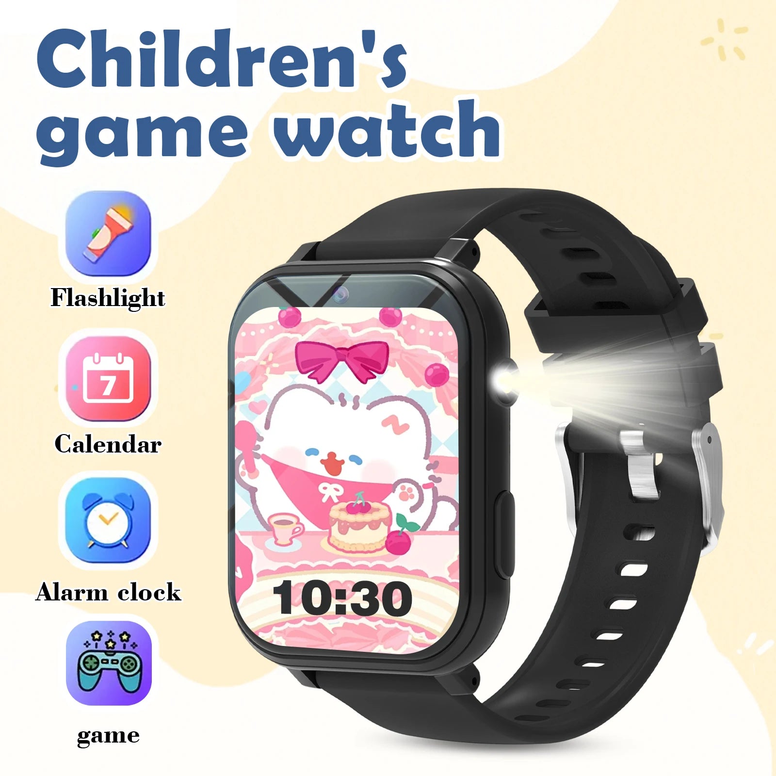 Smart Watch 18 Games Camera Waterproof Flashlight Sleep Monitoring For Birthday Holiday Gift Boy Girl Children