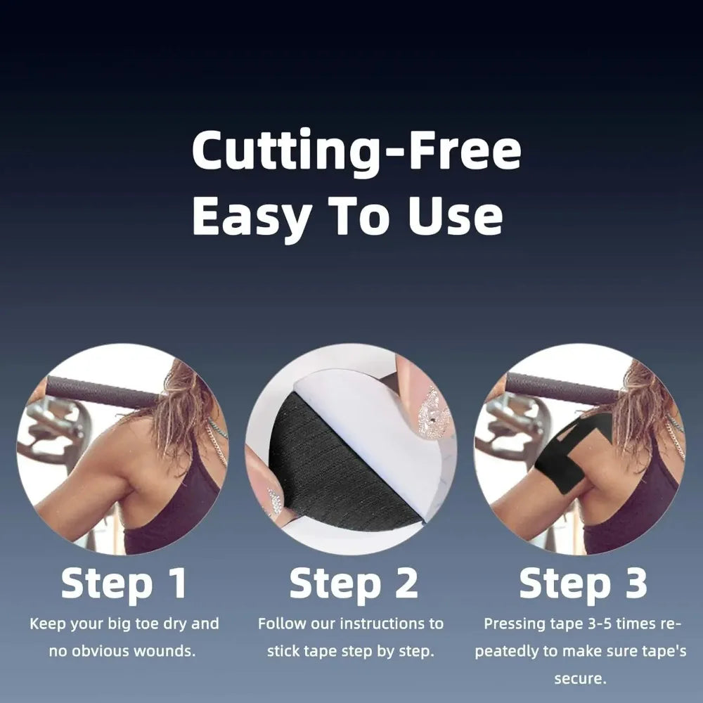 Precut Kinesiology Tape for Shoulder, 10 Pcs - Shoulder Support & Stability, Shoulder Pain Relief Athletic Tape - Waterproof & Elastic, Breathable Hypoallergenic Latex-Free Tape mbzr