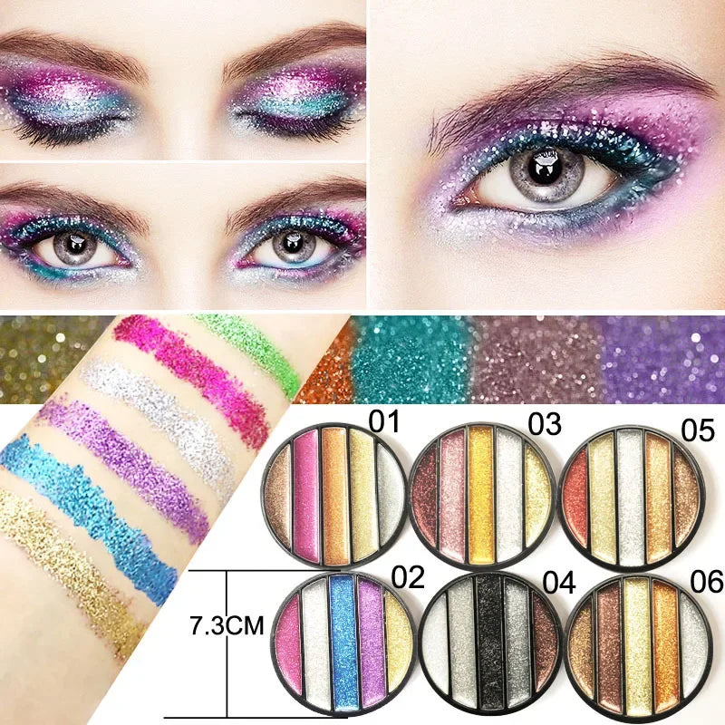 15 Colors Glitter Eye Shadow Shiny Pigment Professional Eye Makeup Palette Long-lasting Make Up Eyeshadow Palette Party Cosmetic mbzr