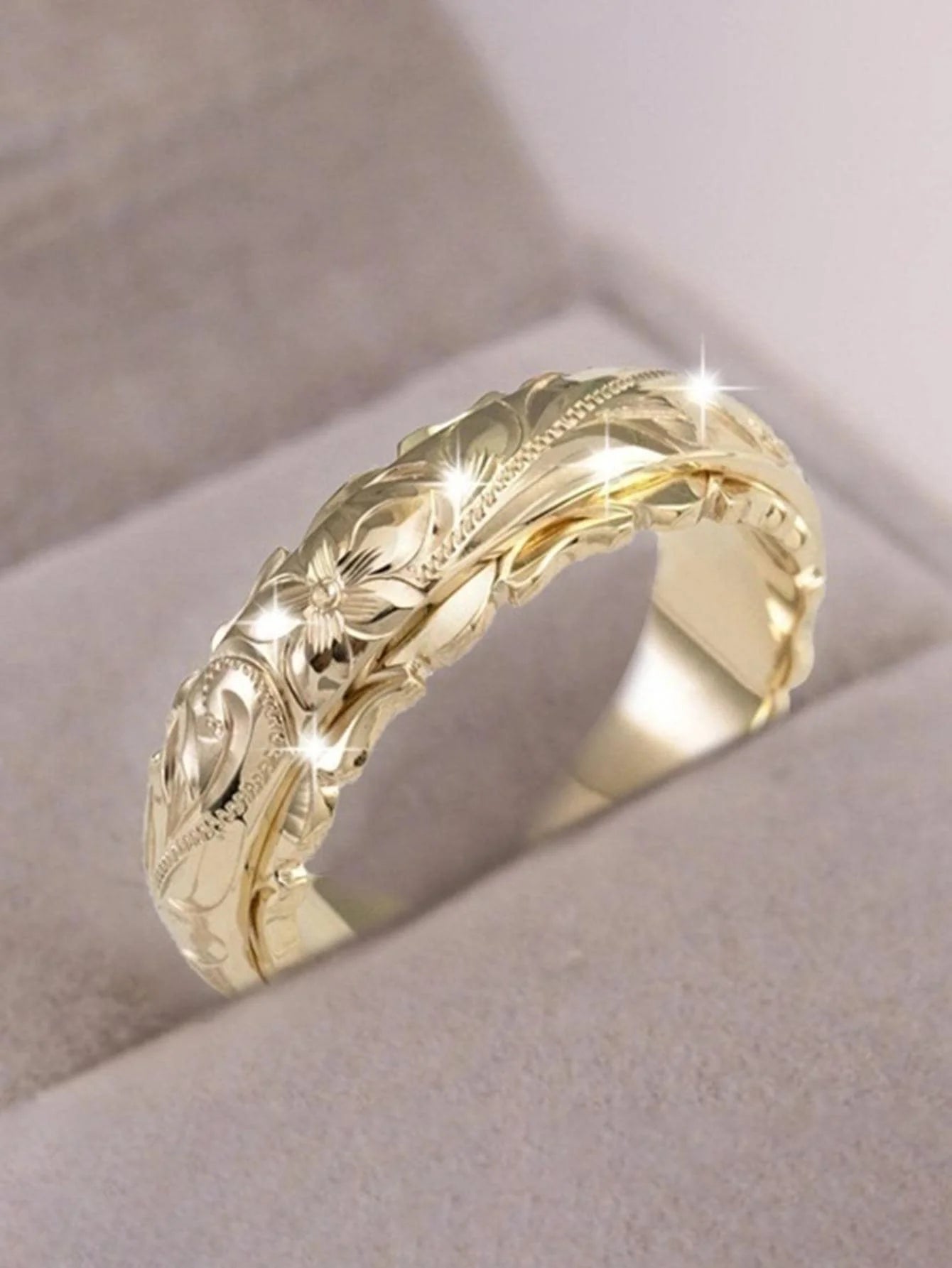 1pc Elegant Flower Design Ring, Gift For Women, Suitable For Wedding, Engagement, Anniversary, Party And Other Occasions