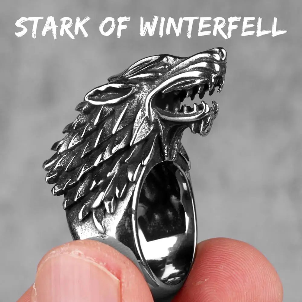 Stainless Steel Animal Rings Eagle Dog Dragon Bird Snake Hip Hop Trendy