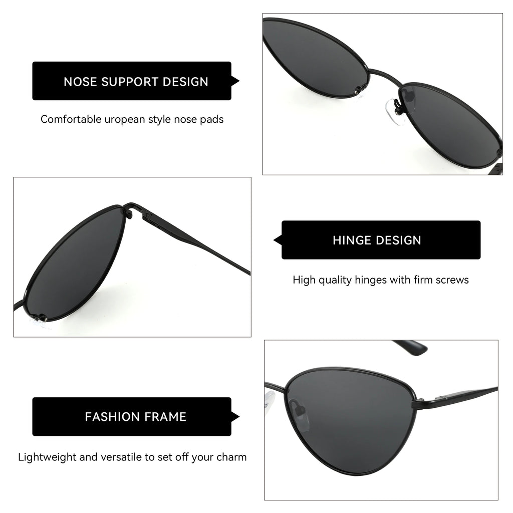 ZENOTTIC Cat Eye Sunglasses UV400 Polarized Fashion Glasses Trendy Style Woman Sunglass