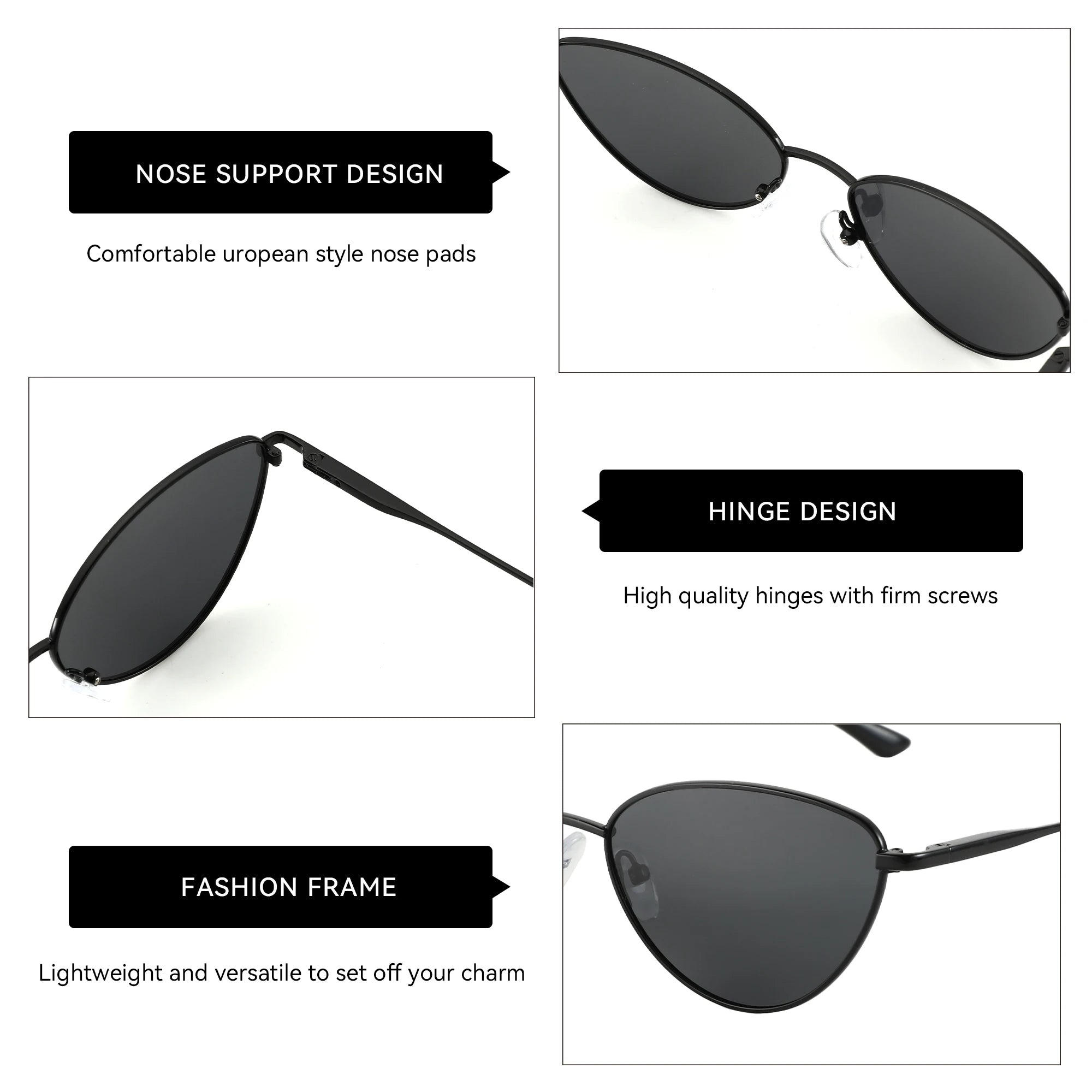 ZENOTTIC Cat Eye Sunglasses UV400 Polarized Fashion Glasses Trendy Style Woman Sunglass
