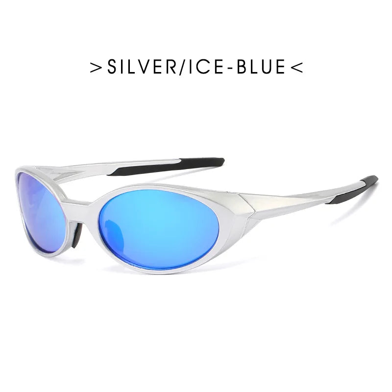 Outdoor Sports Polarized Sunglasses Reflective Mirrored Lens Color Patchwork Shades mbzr