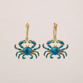 Beach Ocean Vacation Style Exaggerated Alloy Crab Pendant Earrings Personalized Earrings for Women mbzr