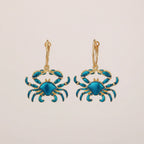 Beach Ocean Vacation Style Exaggerated Alloy Crab Pendant Earrings Personalized Earrings for Women mbzr