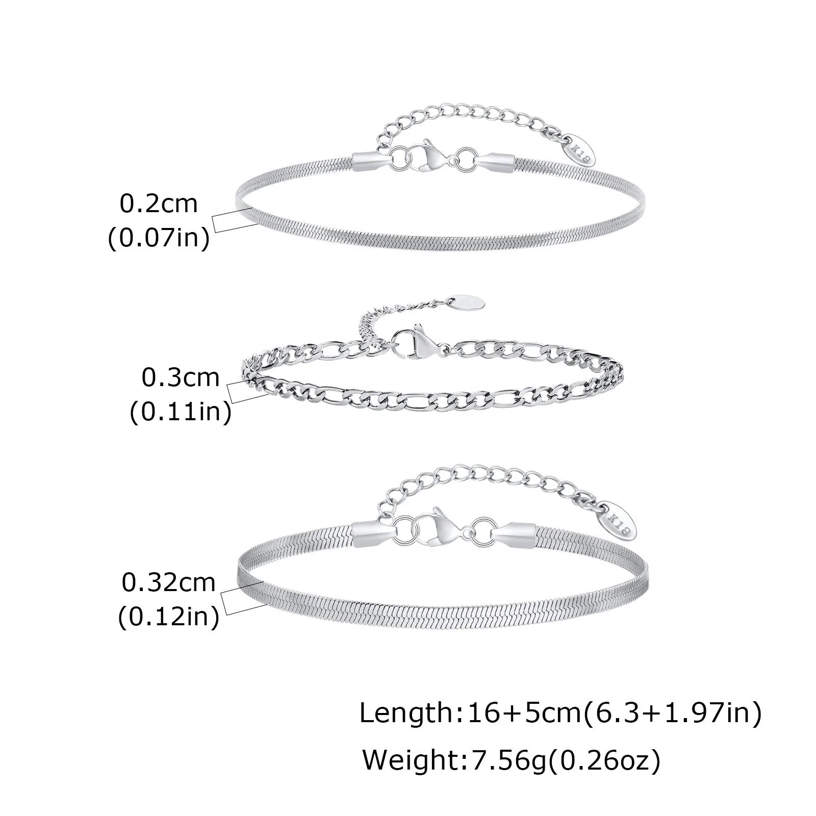 1/2/3pcs Chain Bracelet for Men Women,Stainless Steel Twisted Rope Cuban Chain Wristband,Hip Hop Minimalist Jewelry Gift