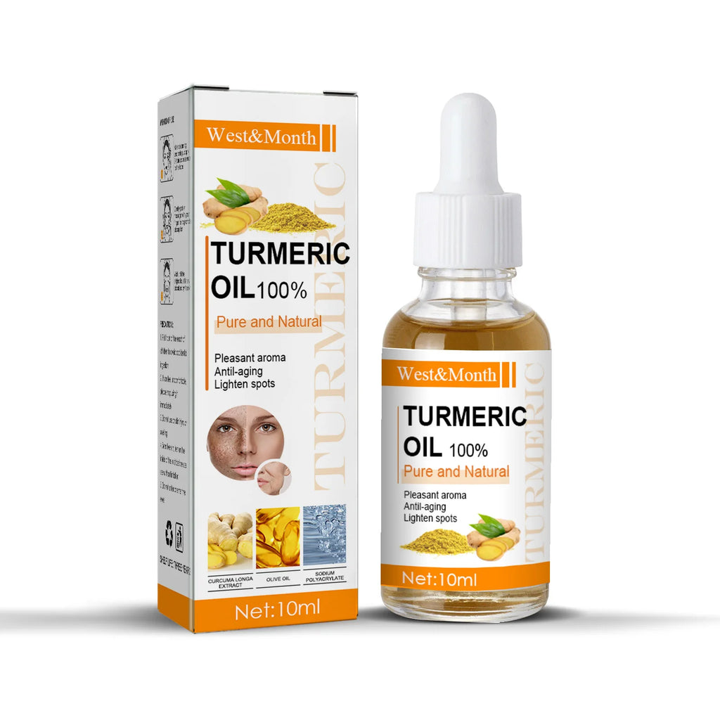 Turmeric Essence Oil Firming Tightening Fade Fine Lines Brighten Skin Tone Remove Melanin Deeply Moisturizing Facial Serum Oil mbzr
