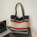 MOJOYCE Straw Shoulder Bag Large Capacity Summer Beach Crossbody Bag mbzr