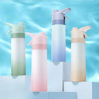 650ml Spray Water Bottle Portable Outdoor Sport Water Bottle for Girls Gym Fitness Hiking Riding mbzr