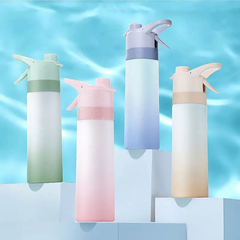 650ml Spray Water Bottle Portable Outdoor Sport Water Bottle for Girls Gym Fitness Hiking Riding mbzr