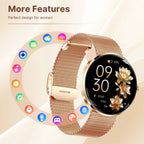 MEVADEN 1.43" AMOLED Screen Women Smart Watch 8.5mm Ultra-thin Stainless Steel Luxury Smartwatch Health Monitor Sport Watch H33