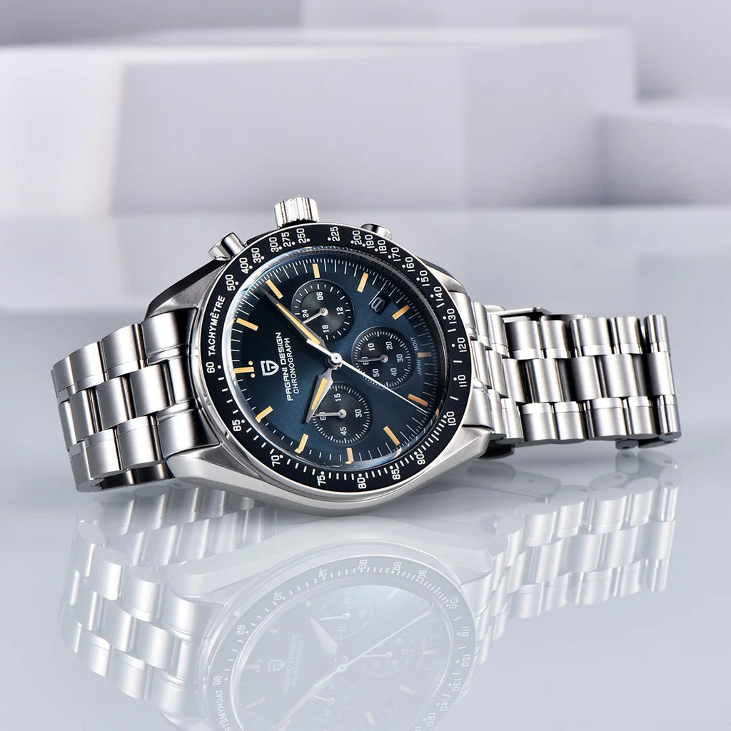 PAGANI DESIGN New Rock Blues Luxury Quartz Watch for Men Sports Chronograph AR Sapphire Crystal 2026 Luminous Wrist Watch Men Japan VK63